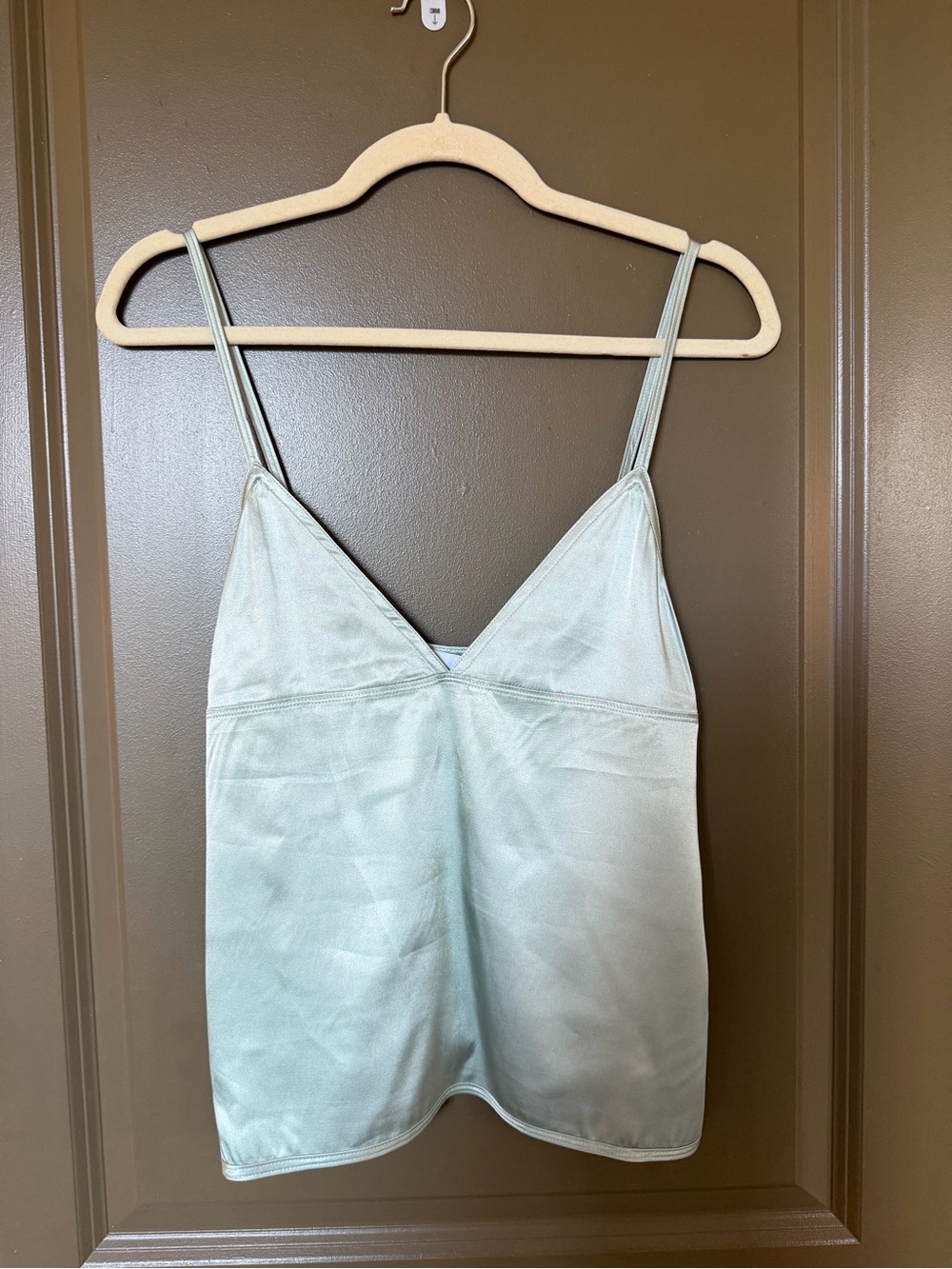 Zara Green Satin Tank Top